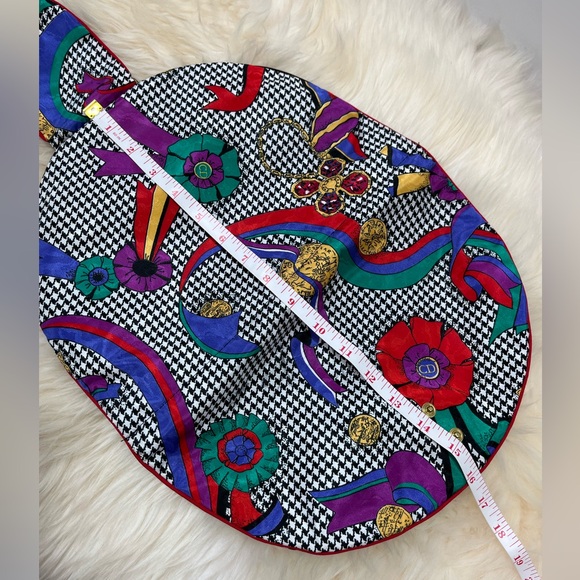 Christian Dior Vintage Lingerie /Hosiery Bag Rare!Houndstooth Ribbon Logo Print - Picture 8 of 15